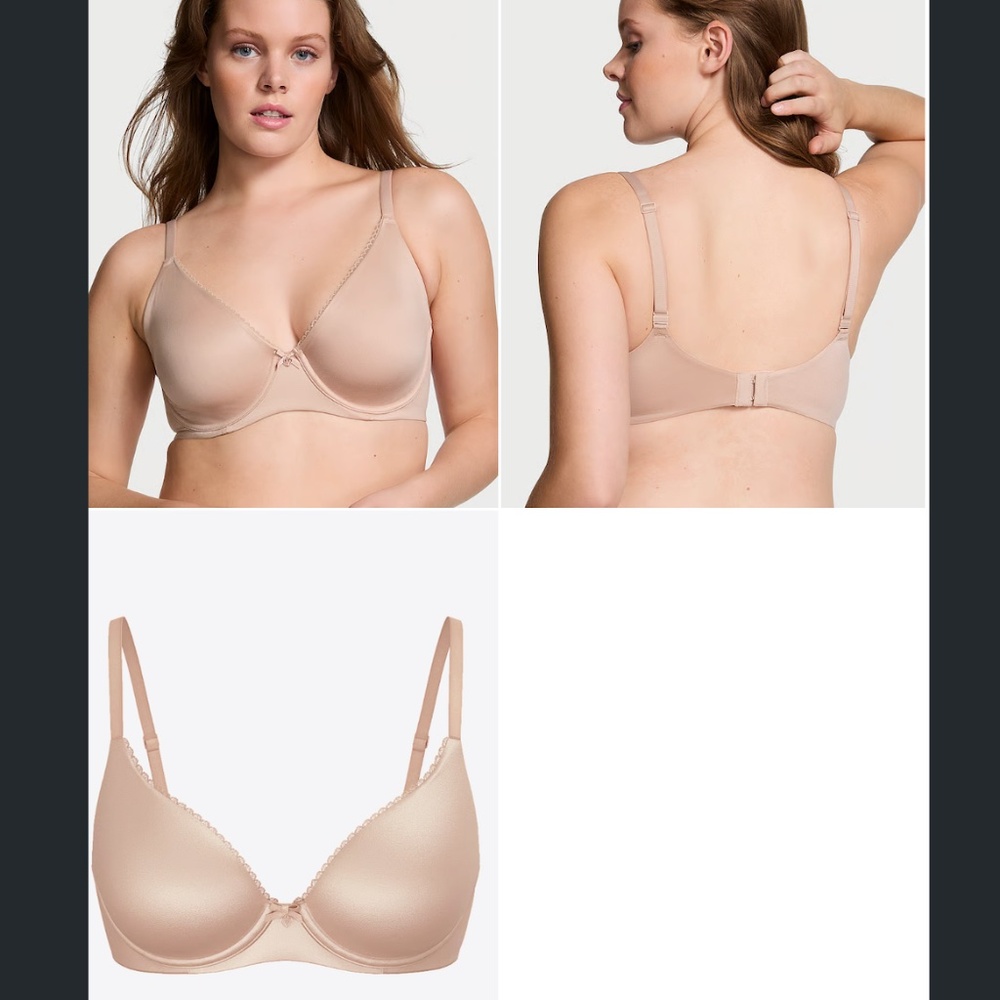 BODY BY VICTORIA Invisible Lift Full-Coverage Minimizer Bra Size 38D in Macaroon